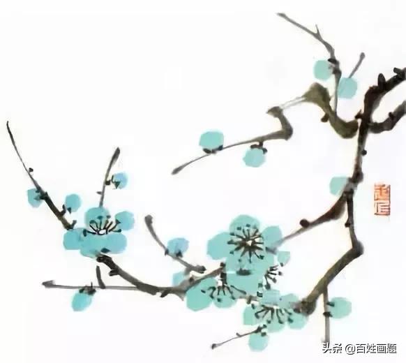 国画梅花画法视频,徐湛梅花画法教程
