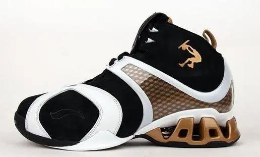 奥尼尔shaq系列篮球鞋白底黑皮面,奥尼尔自创shaq球鞋