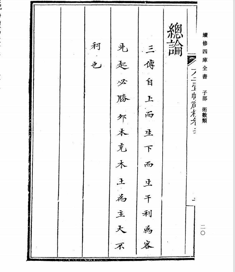 四库全书术数录,四库全书术数类目录