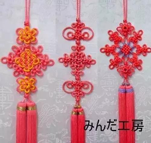 小学生中国结的编法图解,中国结蝴蝶挂件的编法图解