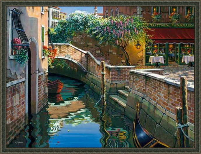 唯美风景头像油画,唯美乡村田园风景油画