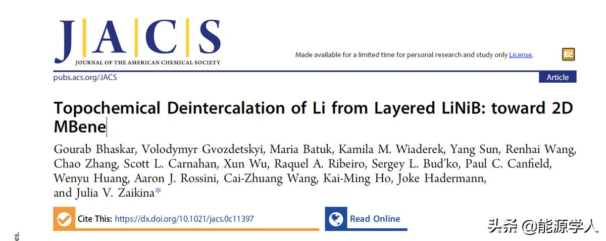 Li从层状LiNiB的拓扑化学脱嵌
