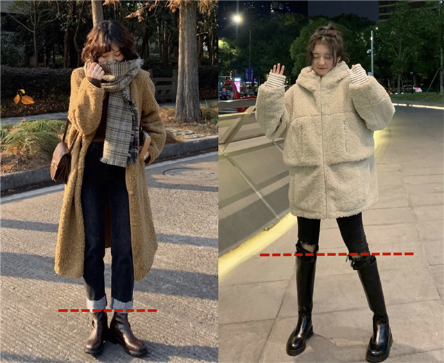 今年流行款羊羔绒羽绒服拼接的,比羽绒服更保暖的羊羔毛外套