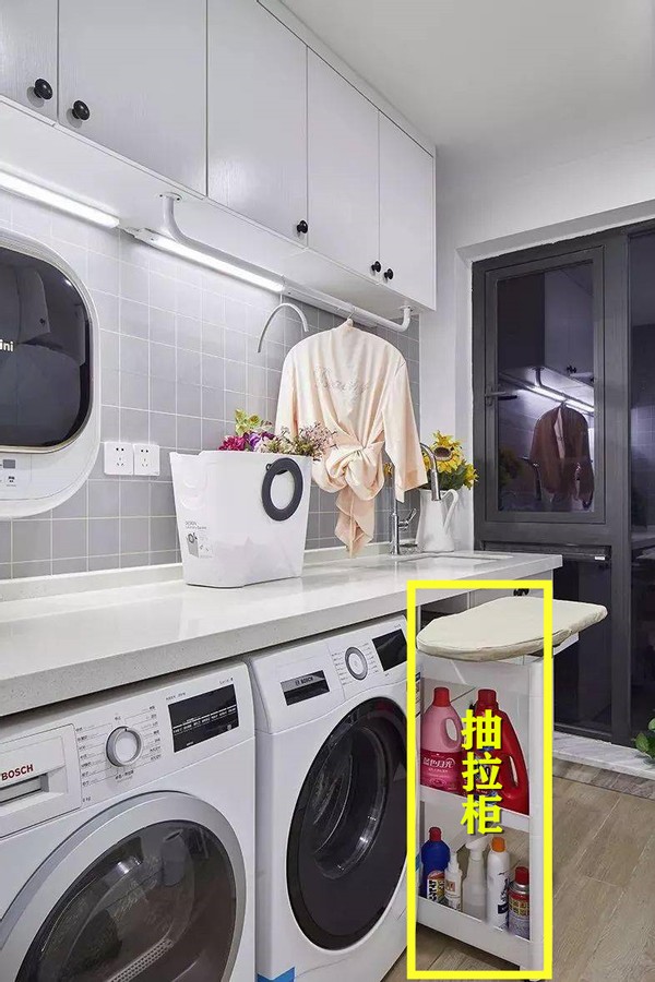 滚筒洗衣机外侧收纳神器,洗衣机上方缝隙收纳神器