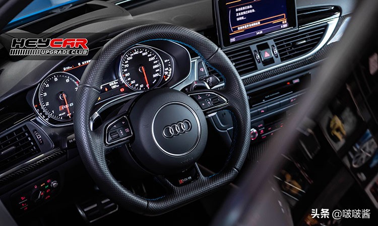 奥迪rs6方向盘,奥迪rs6赛道模式按键改装