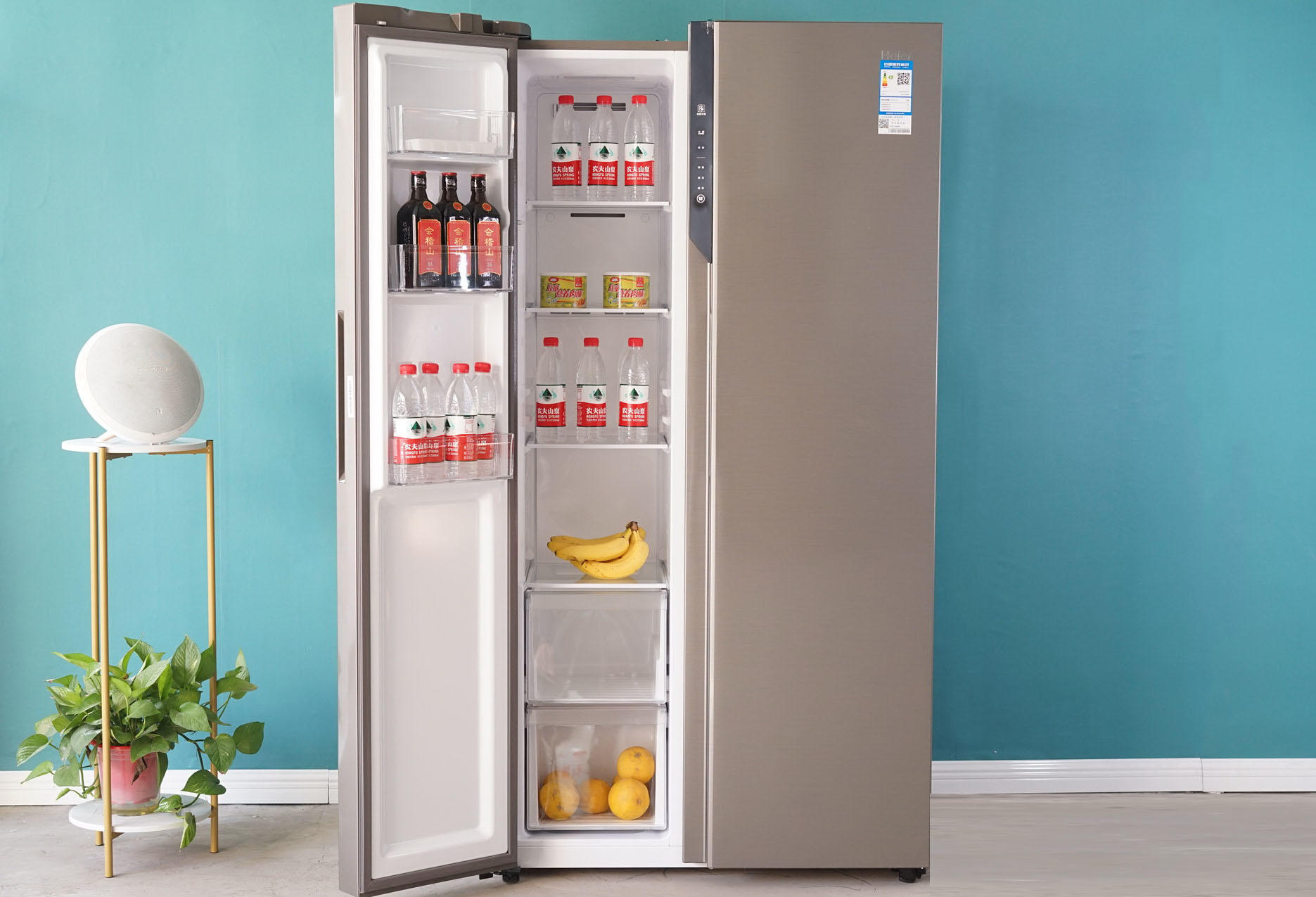 647mm纤薄机身,时尚设计:海尔BCD-515WDPD对开门冰箱