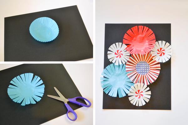 烟火手工创意,幼儿创意烟花作品