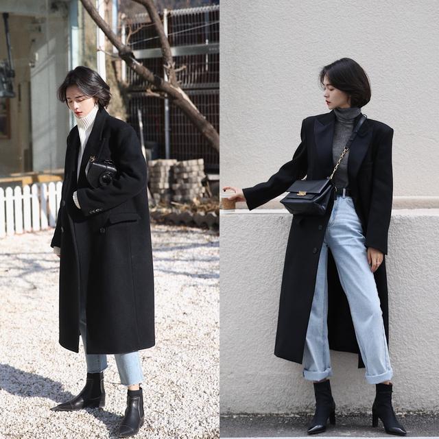 经典黑色大衣怎样搭,黑色大衣的各种穿搭介绍