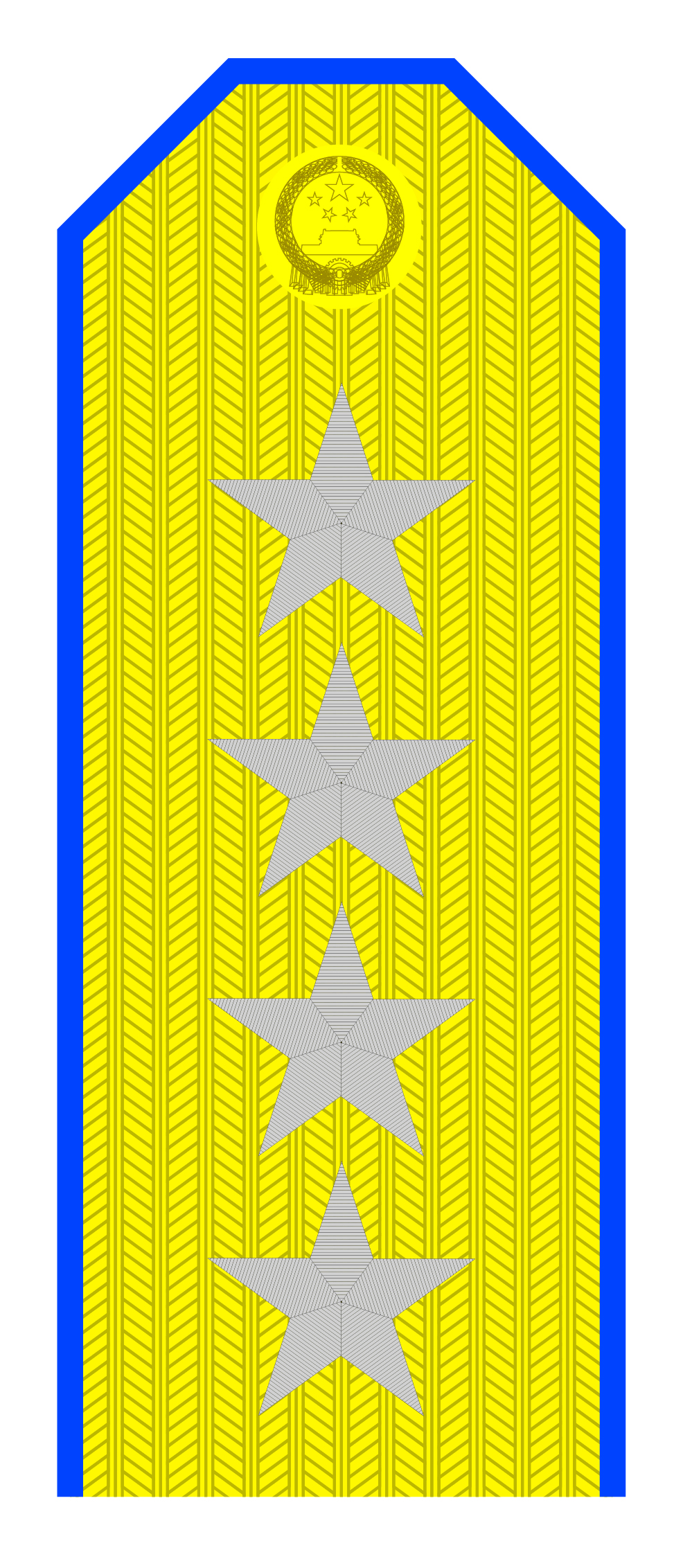 50年代解放军军衔肩章图解,55式上将军衔肩章