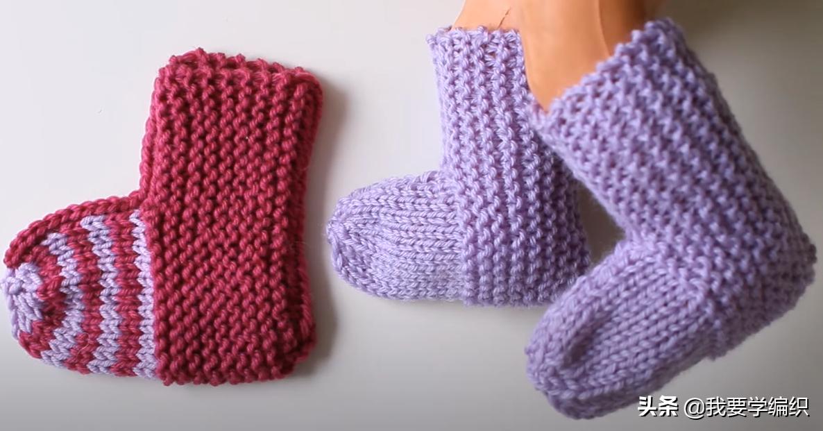 2岁宝宝毛线袜子编织教程全过程,婴儿毛线袜子的编织教程