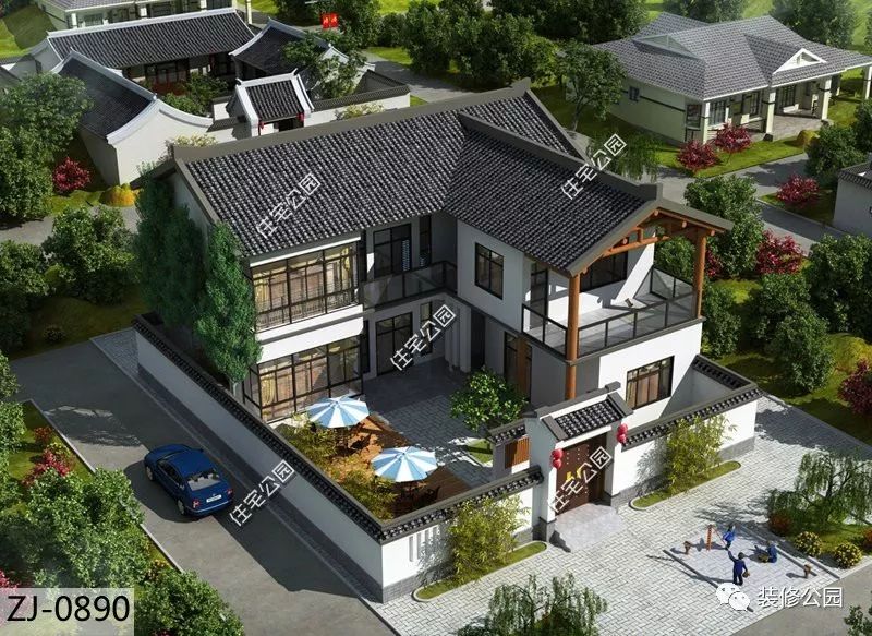 农村中式古风自建房四合院,传承千年中式四合院装修指南