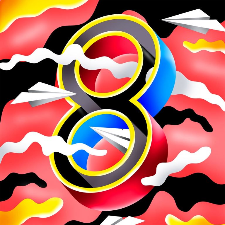 DavidOku抽象风格的字母插画设计