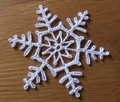 简单手工钩织雪花,钩编高清雪花图解教程