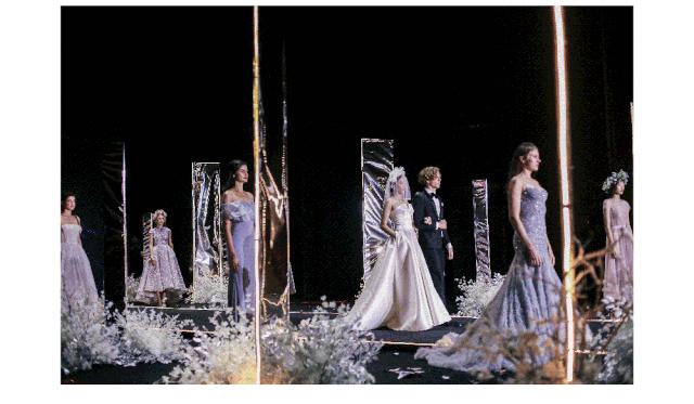 高定奢华婚纱秀,缎面婚纱大秀