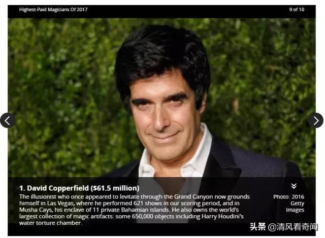 大卫·科波菲尔已经衰落？不，至今他仍年入6000万美金