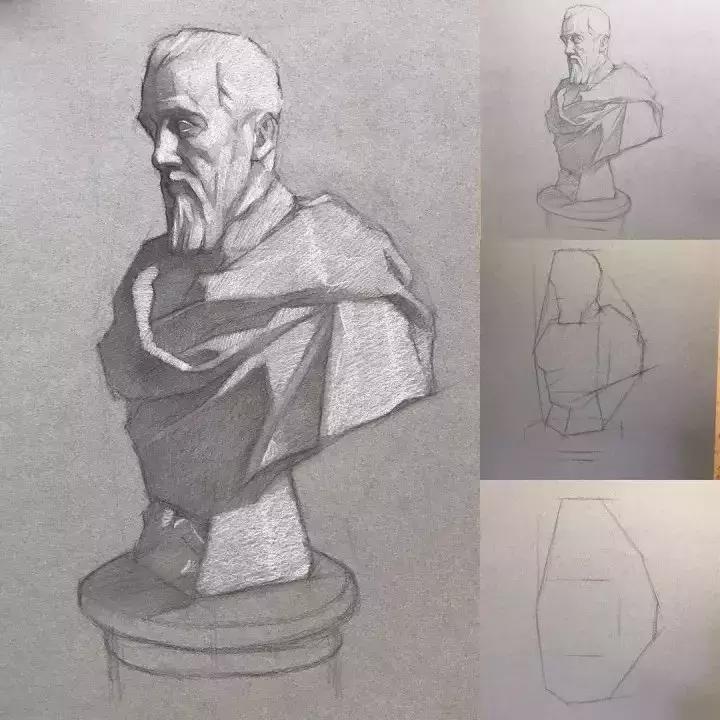 画素描不画脸,画素描总是画不深入