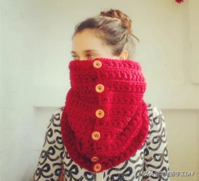 毛线编织围脖花样教程,毛线套头围脖编织教程