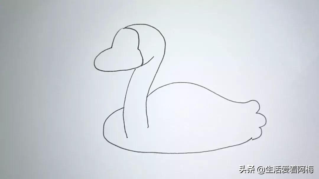 鹅孵蛋的简笔画图片大全可爱简单,简笔画鹅的画法小班