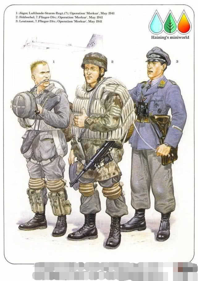 二战德军早期装甲兵军服,二战德军空降兵的装备图