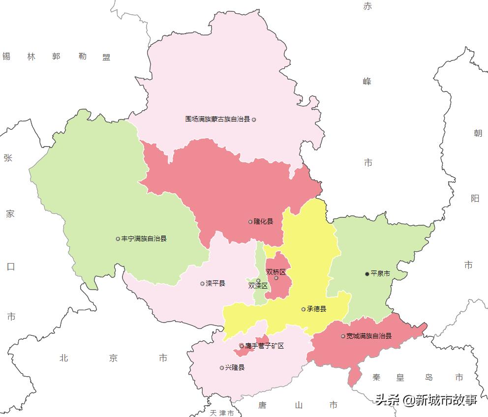 河北承德市双桥区行政区划,河北承德地区行政地图高清版大图