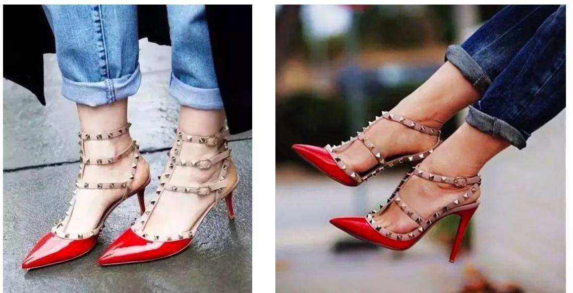 valentino金属铆钉高跟鞋,valentino铆钉高跟鞋价格