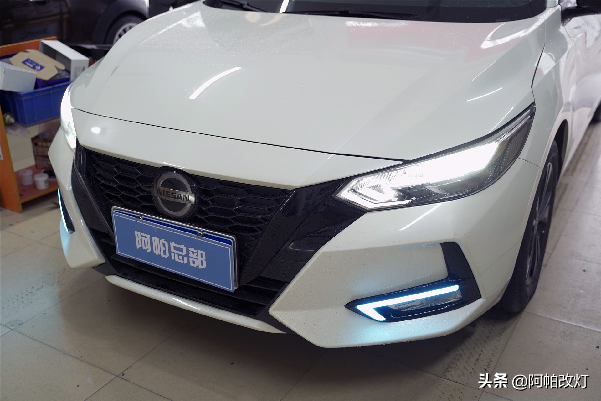 21款轩逸改灯,2020款轩逸卤素远光灯改led灯