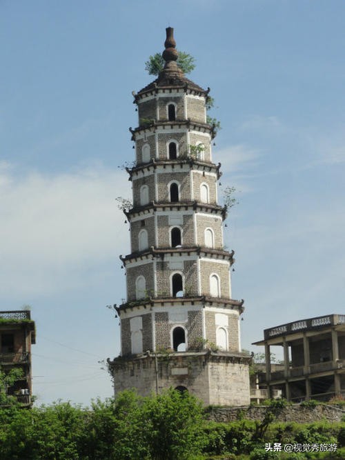 隽秀潇洒的湘南风格的砖塔,湖南省常宁培元塔