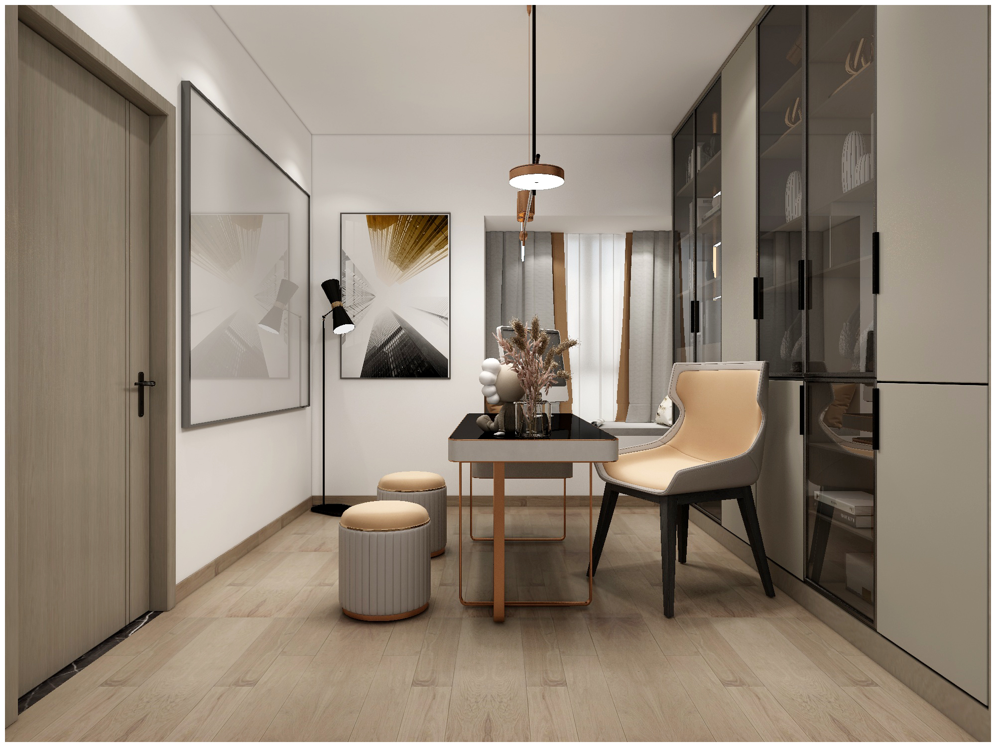 碧桂园经典四室143平设计,碧桂园小三房客厅双阳台一体设计