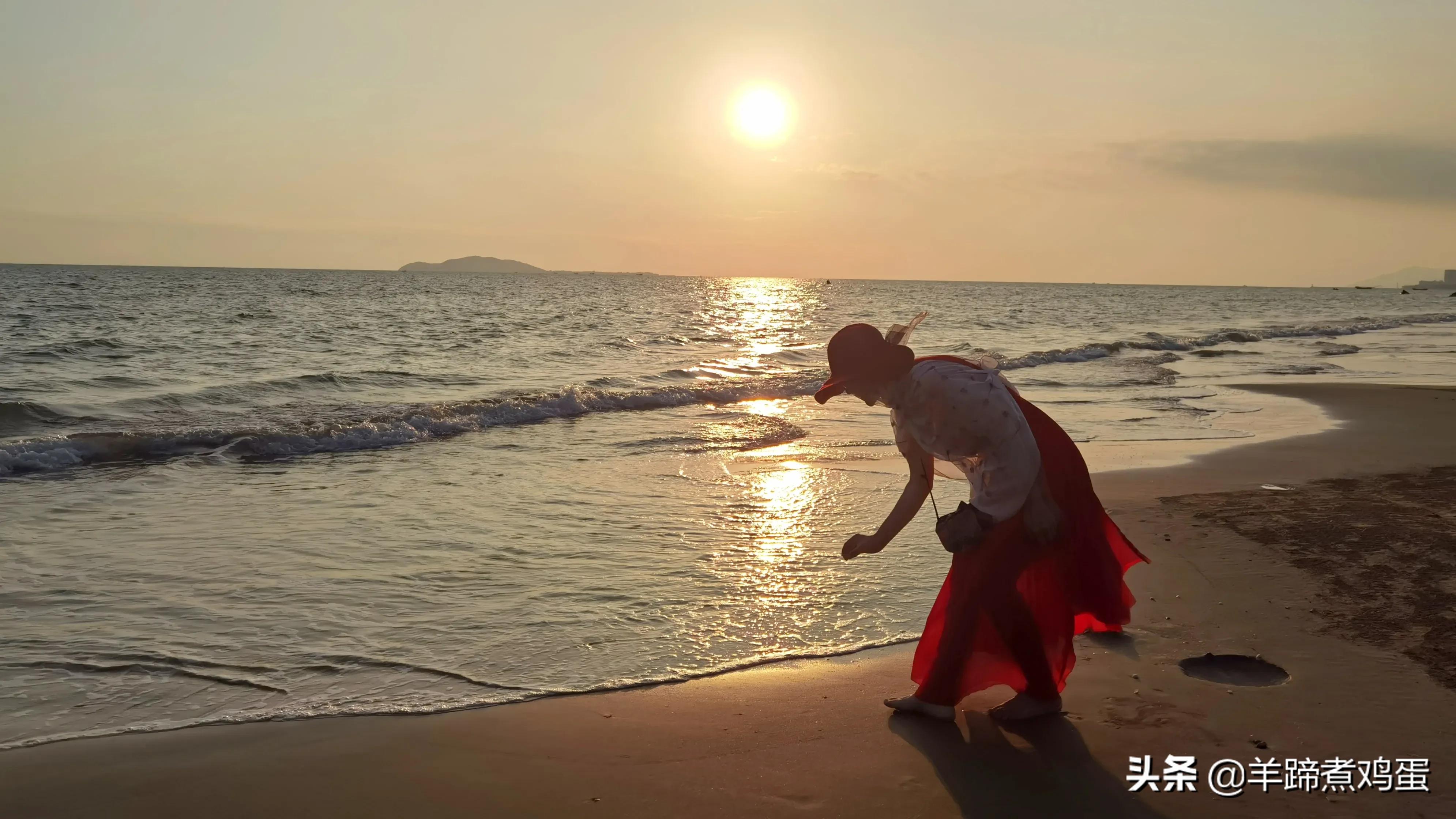 三亚椰梦长廊日落绝美,三亚湾椰梦长廊看夕阳最佳观赏点