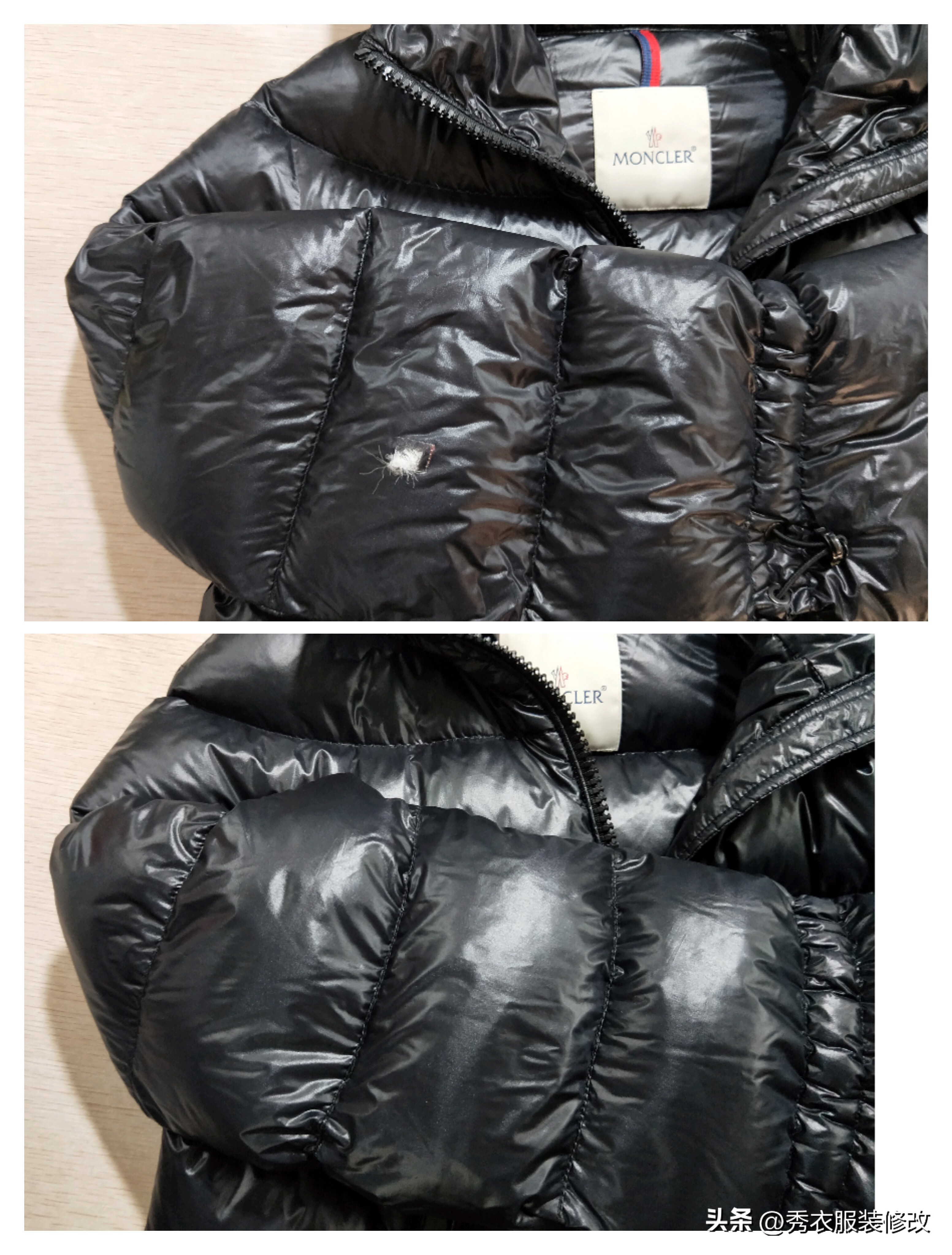 黄颜色羽绒服破洞补什么颜色好看,羽绒服破洞一拉就消失的针法图解