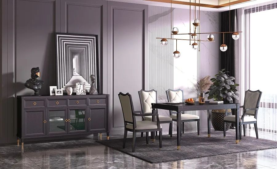 小餐厅极简桌椅全套,吃饭桌椅组合餐饮