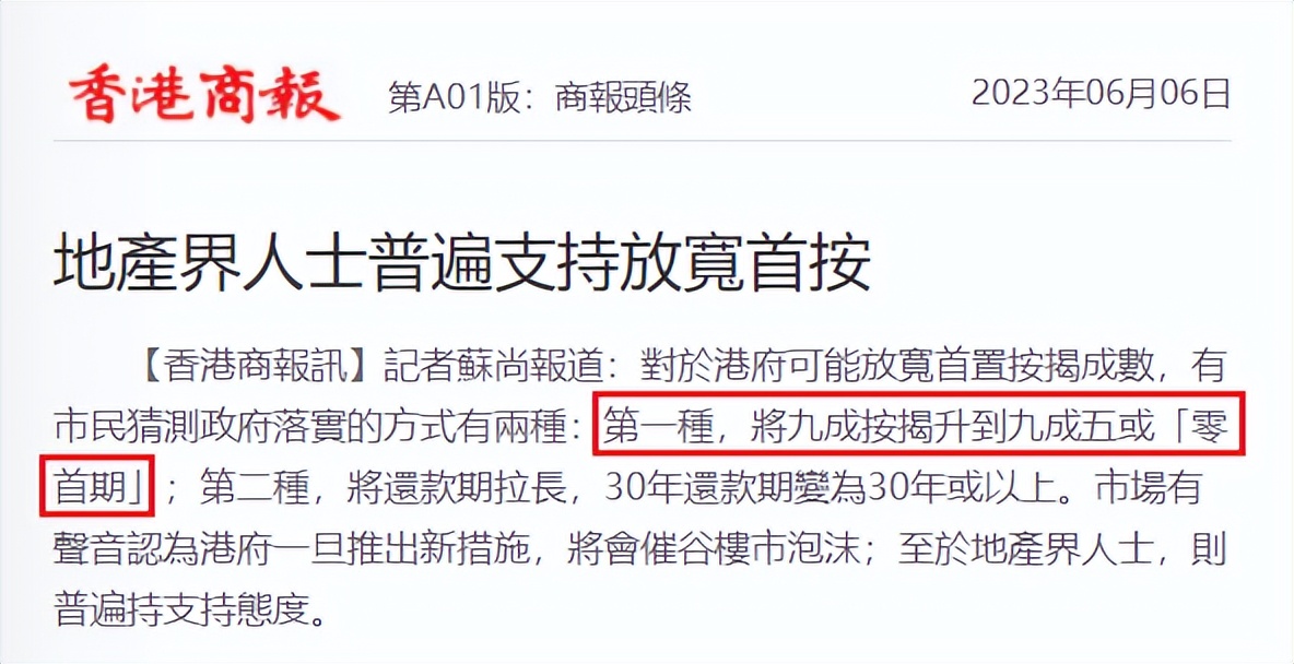 香港最低首付,香港供房首付