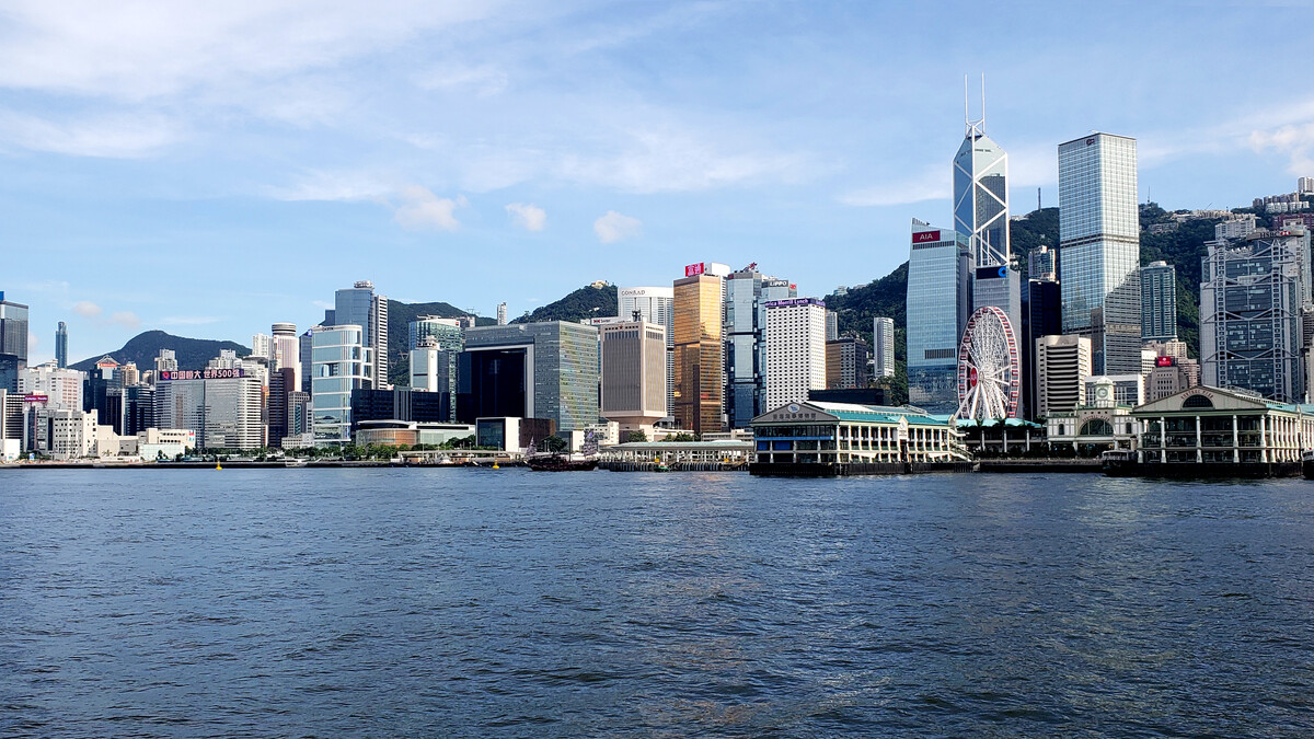 香港维多利亚港和紫荆花广场,香港大都市维多利亚港