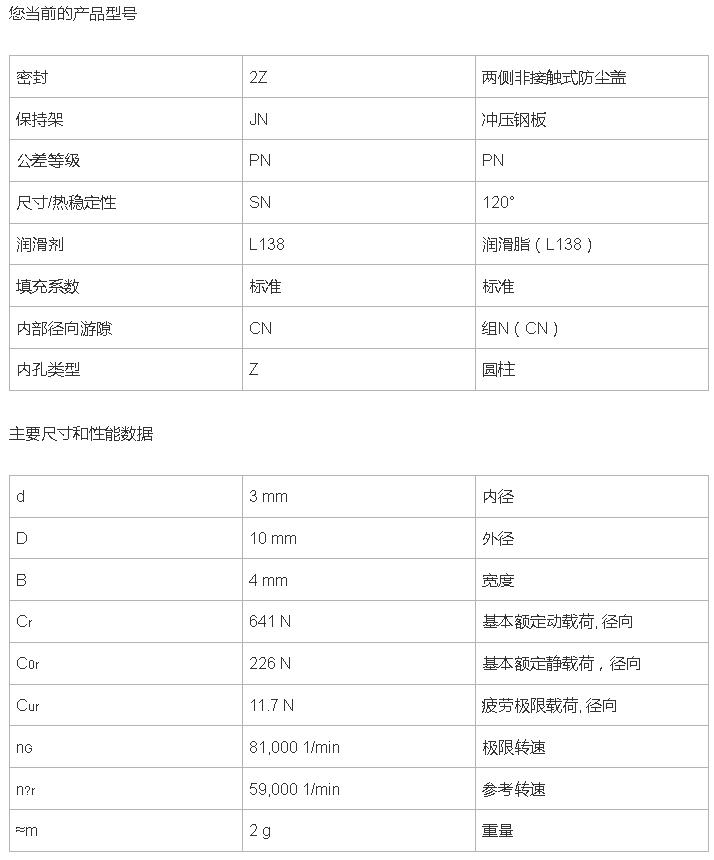 6308轴承型号规格表,微型平面轴承型号规格