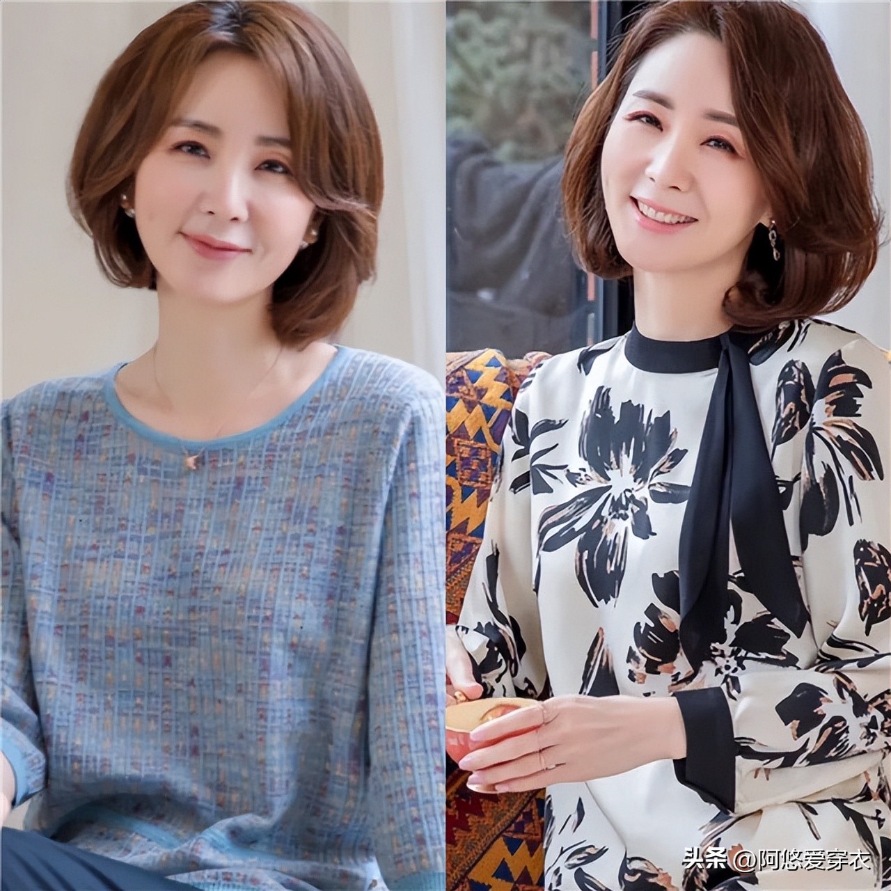 40岁女头发少适合烫小卷短发型,女人过了50岁发型首选烫小卷