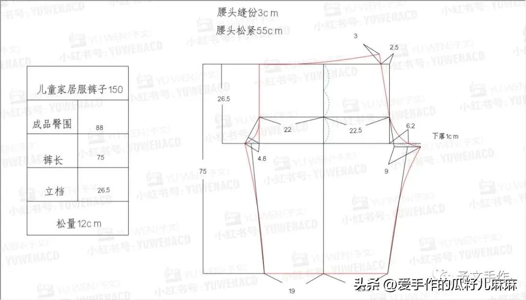 儿童家居服裁剪纸样,儿童家居服裁剪图大全集