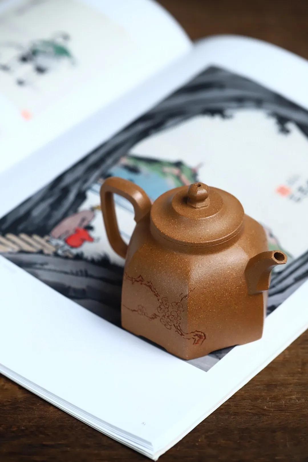 正宗宜兴紫砂方茶壶,宜兴黑金砂紫砂壶