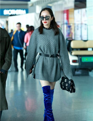 过膝靴如何搭配显腿长过膝靴筒老掉怎么办