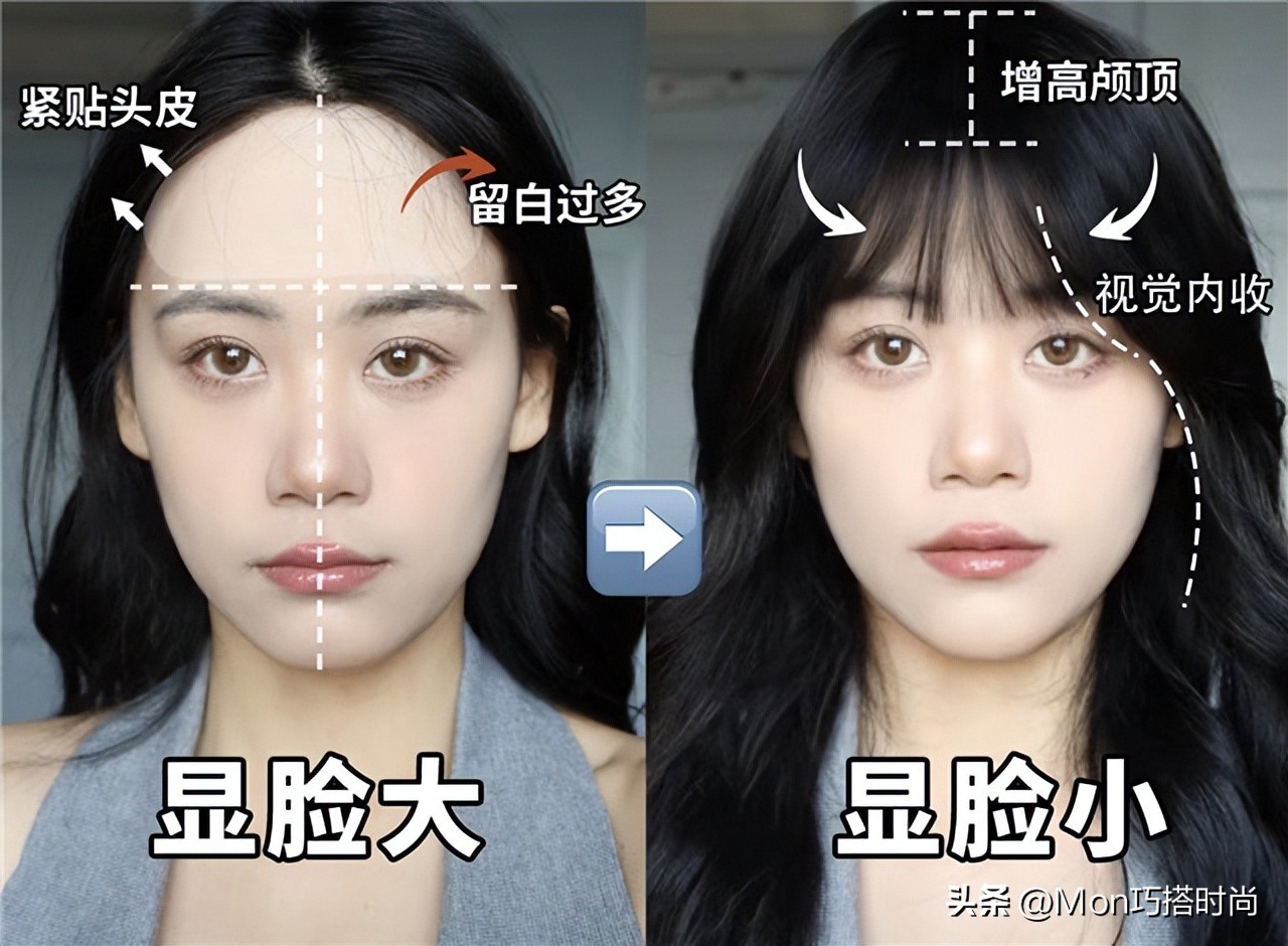 减龄遮脸大的发型,遮脸型减龄的发型