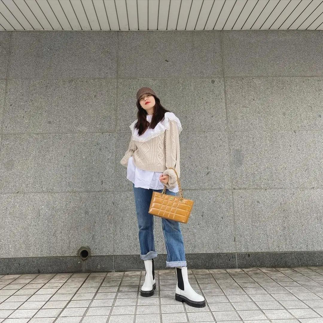 丹宁牛仔配色夏季穿搭,早春牛仔裤穿搭2020