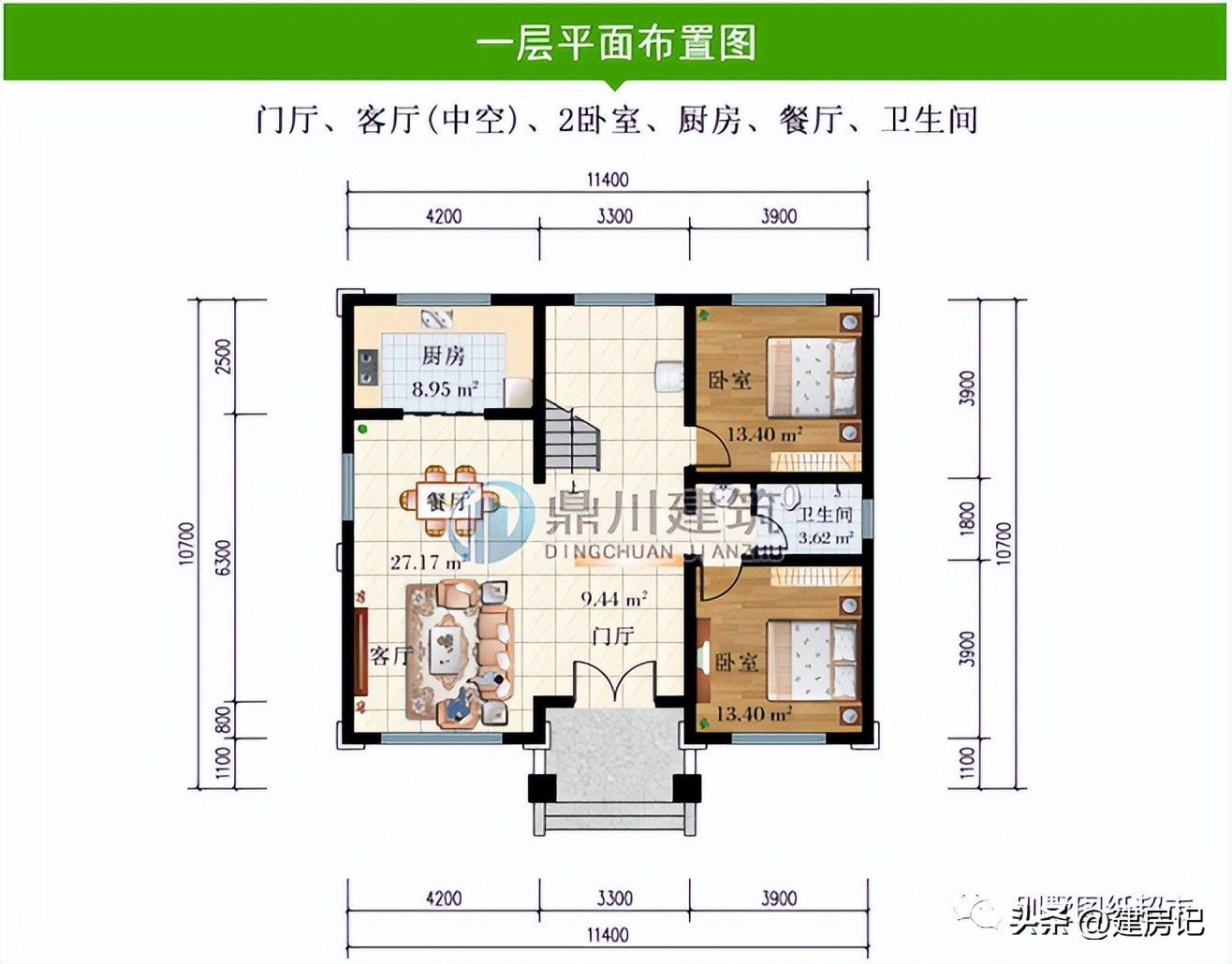 新中式风三层超大露台的别墅外观,推荐一款经济又实用通透三层别墅
