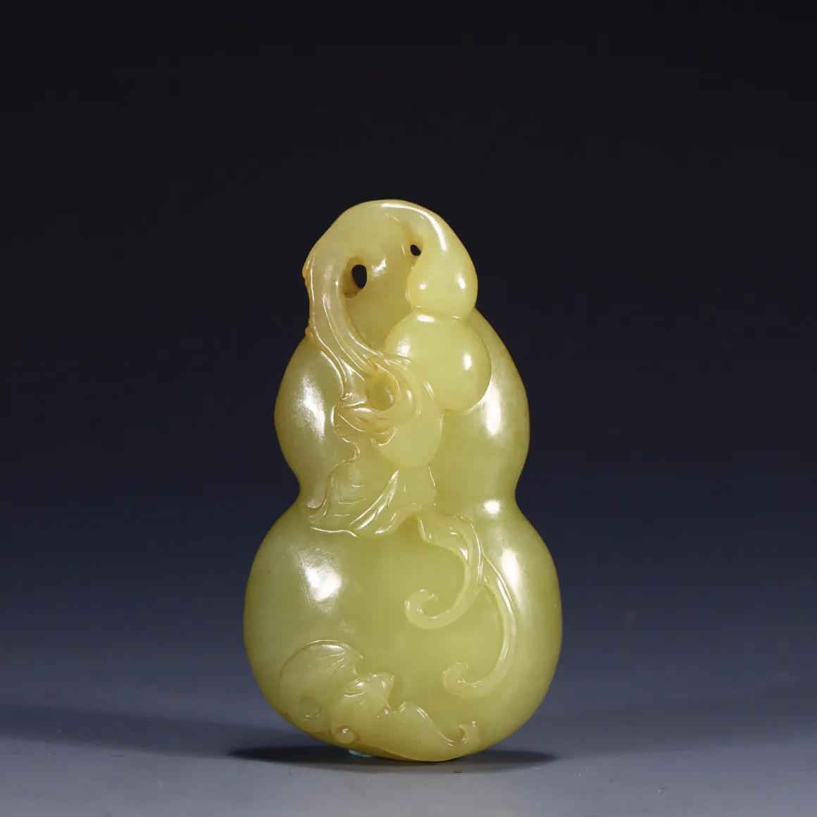 和田玉葫芦手把件图片及价格,黄玉葫芦摆件什么材料