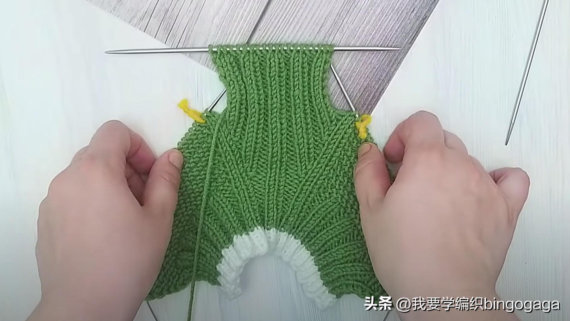 一片式毛线袜的织法,一片式织袜子