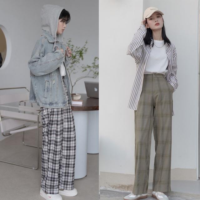 为什么自己穿格子裤不好看,为什么你穿阔腿裤不好看