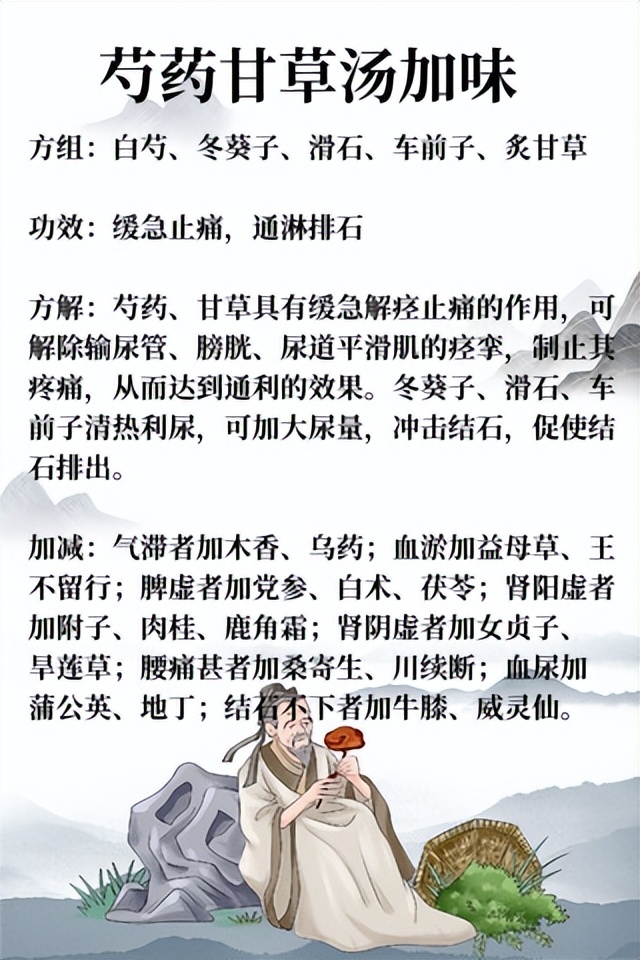 泌尿系结石，中医论治，7个经典有效验方，不容错过