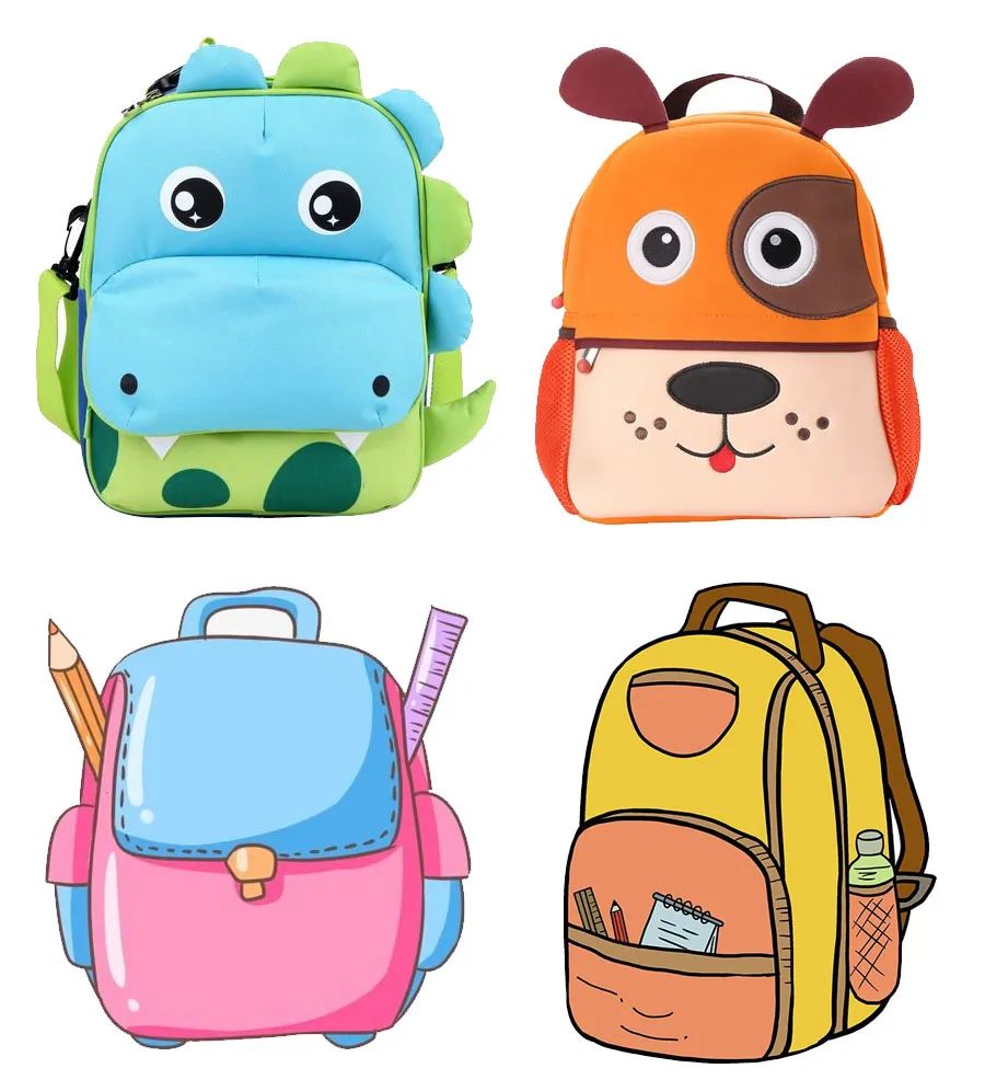 儿童画教程之书包简笔画,各种各样的书包儿童画