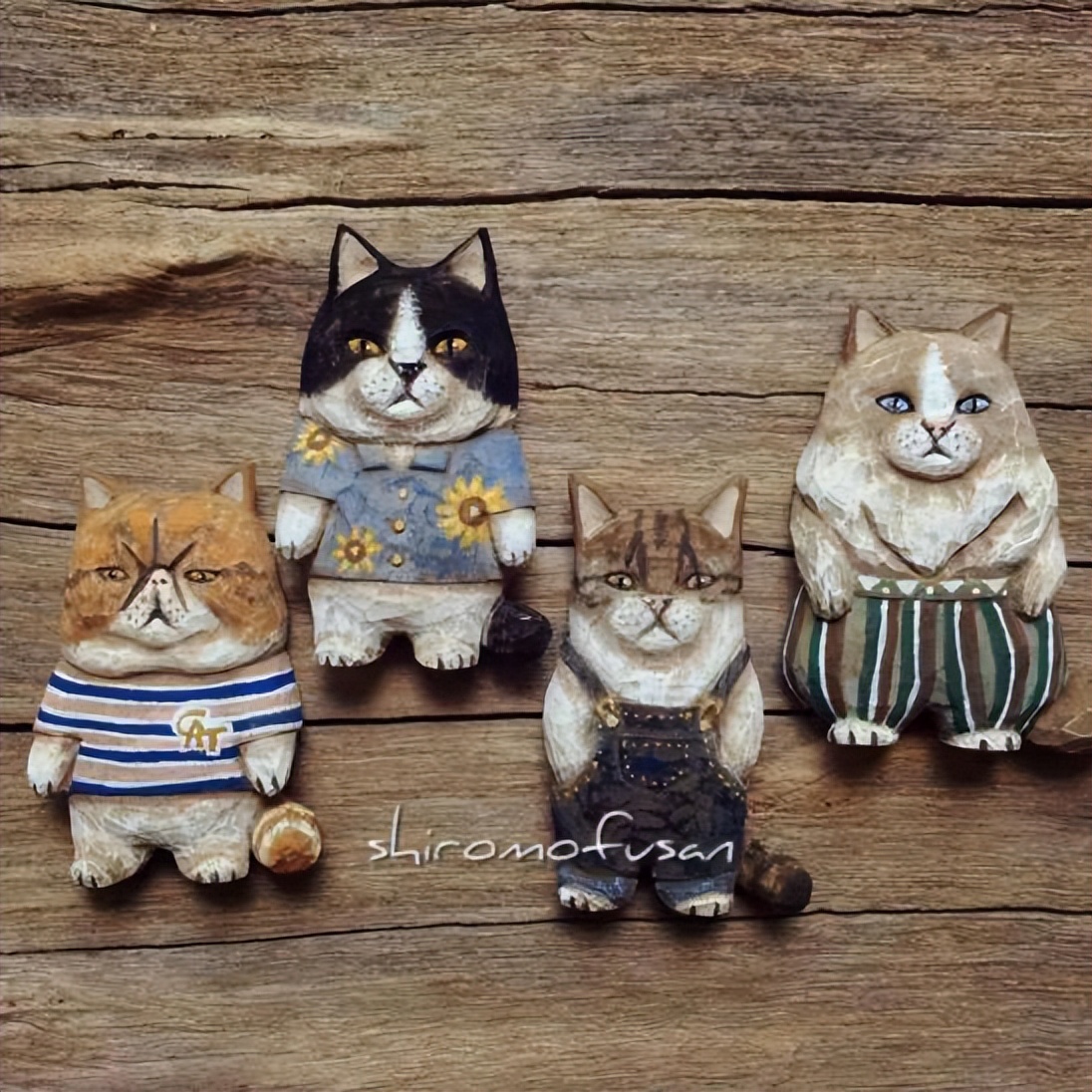 日本艺术家木雕猫,日本木雕艺术家猫