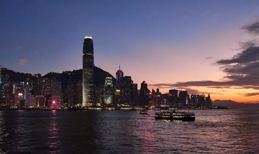 香港维多利亚港和紫荆花广场,香港大都市维多利亚港