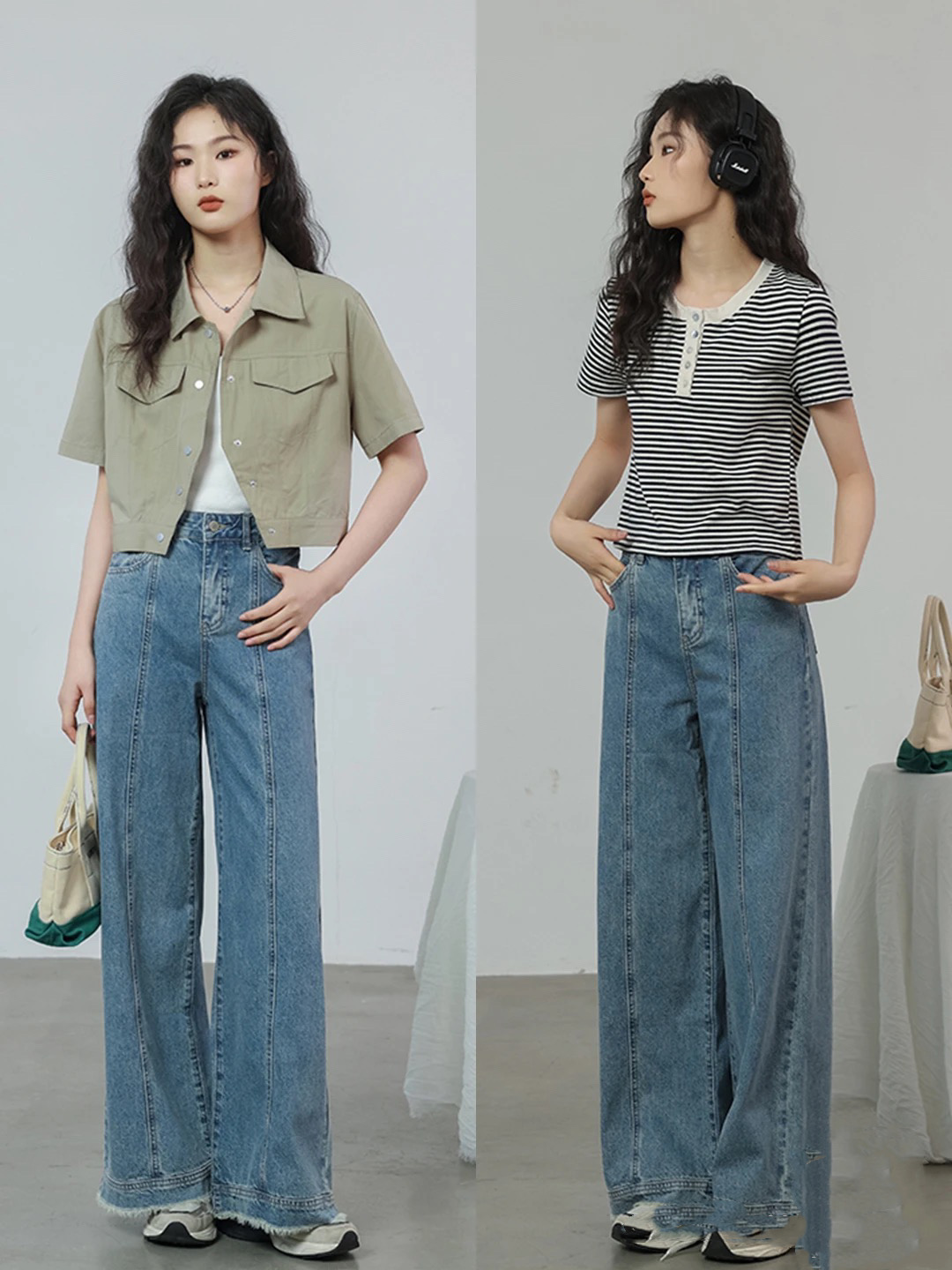 夏季t恤牛仔裤穿出高级感,夏天牛仔裤配什么t恤