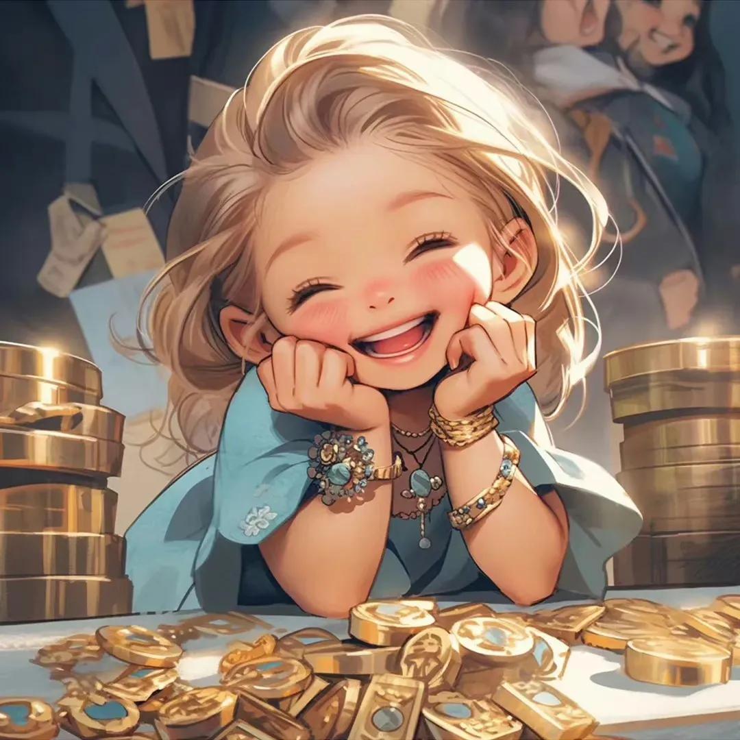 搞钱的小孩头像,搞钱萌娃头像系列